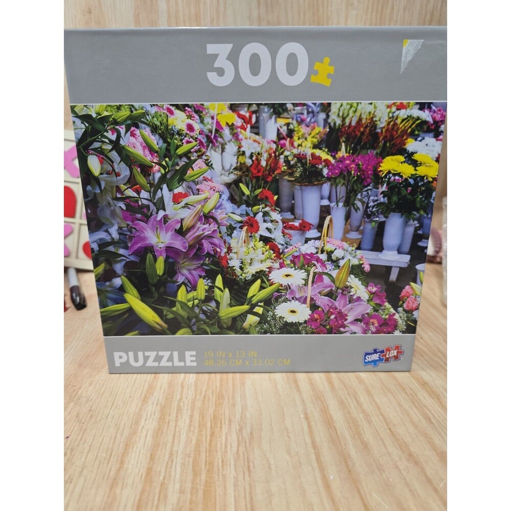 NEW 300 PC. JIGSAW PUZZLE BY SURE-LOX   SUMMER FLOWERS NEW SEALED